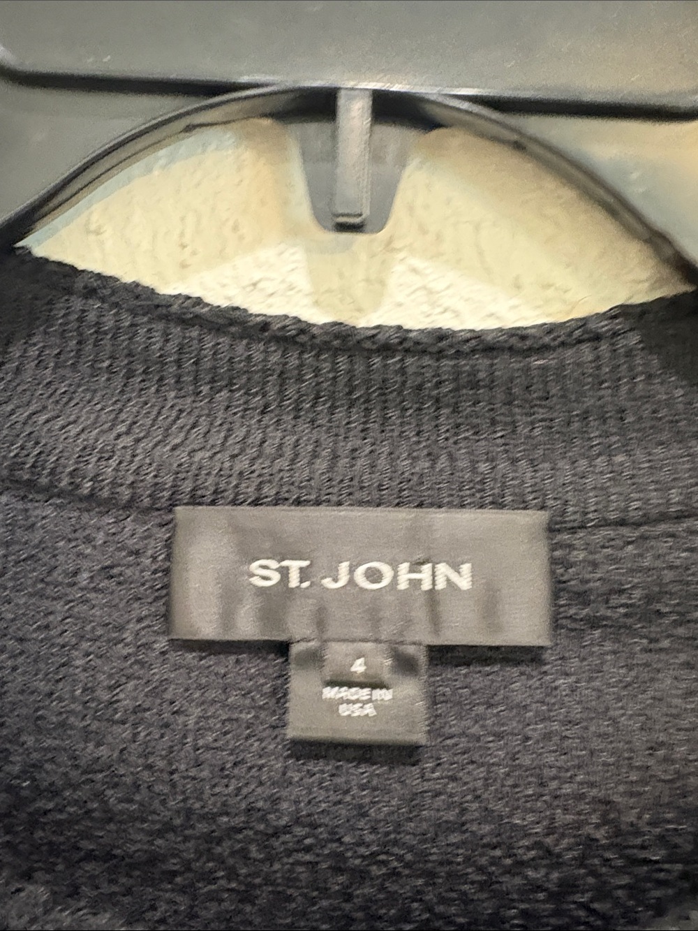 St. John Black Tweed Sleeveless Zip Vest with Gold-Tone Buttons - Picture 2 of 4